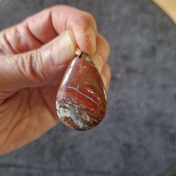 Pendentif Jaspe Rouge